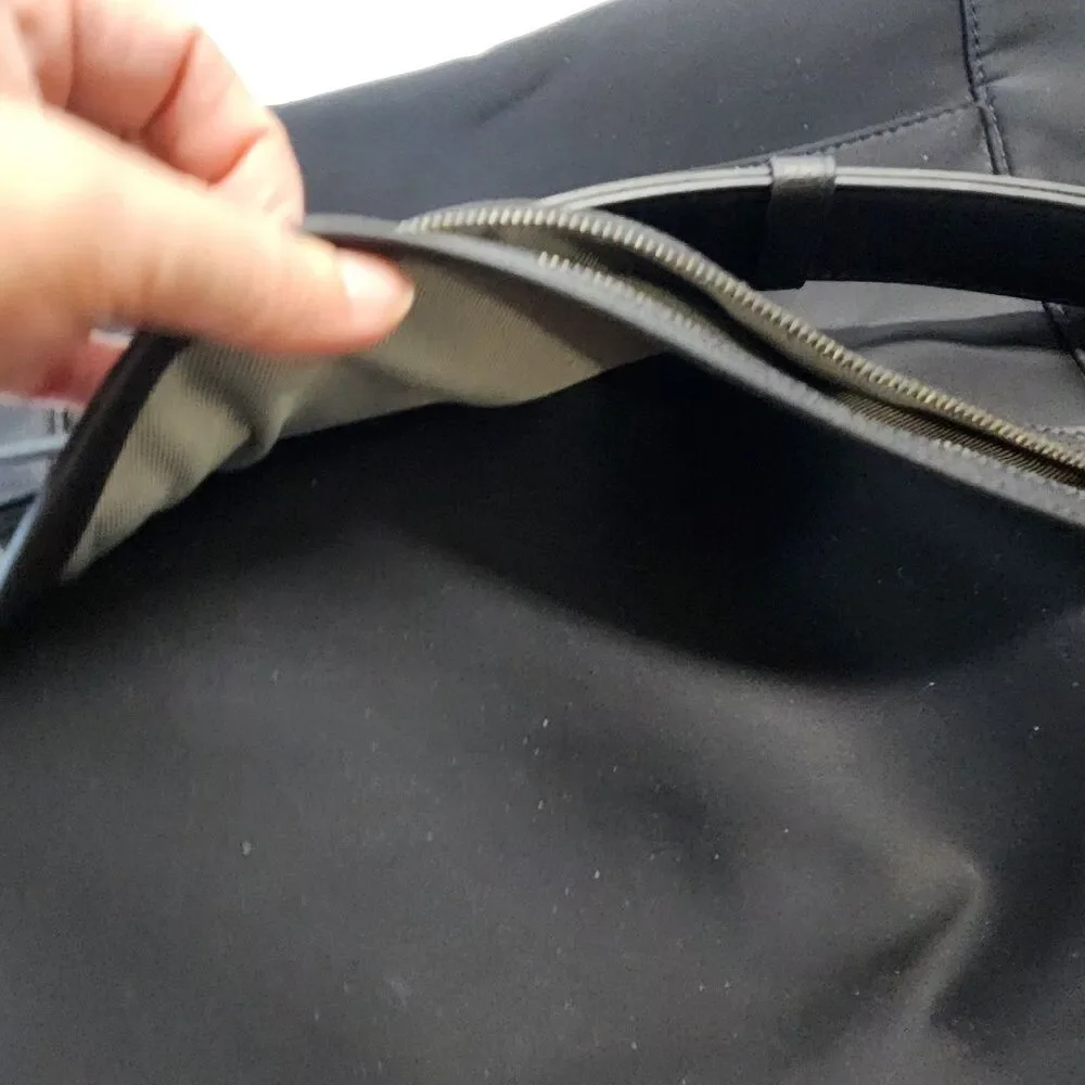 Cole Haan Grandseries Black Nylon W/Leather Trim Large Tote Bag Excellent Cond.
